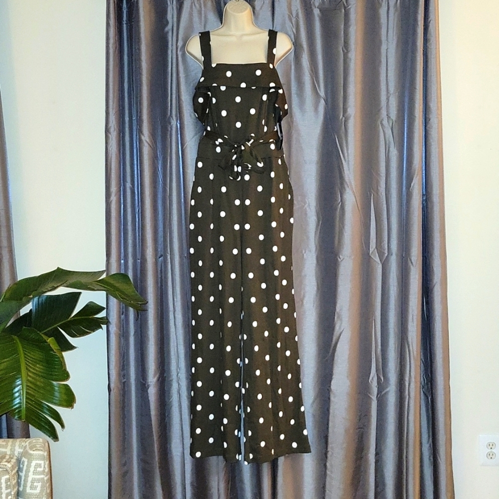 New York & Co. Polka Dot Jumpsuit
